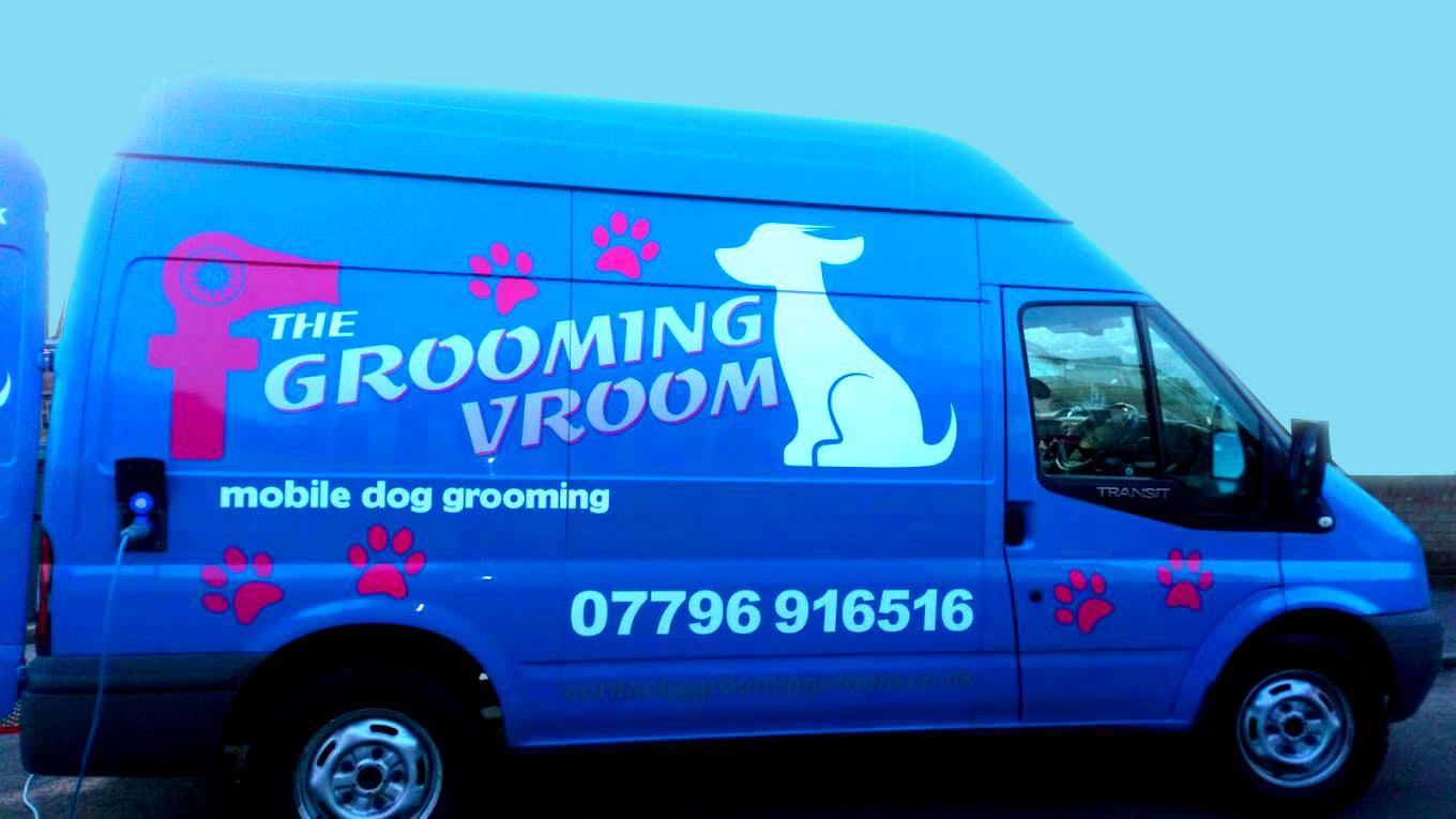 Inside The Grooming Vroom mobile grooming van
